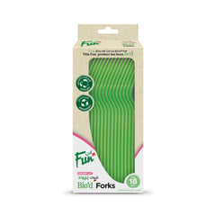 Fun® Bio'd Kiwi Green Forks 6.8in [18pcs x 1pkt]