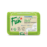 Fun® Bio'd Clear Rectangular Container with Green Lid 28oz [4pcs x 1pkt]