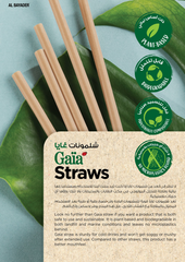 Fun Gaïa Straight Natural Brown Straws 6x197mm [50pcs x 1pkt]