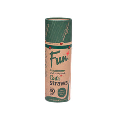 Fun Gaïa Straight Natural Brown Straws 6x197mm [50pcs x 1pkt]