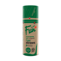 Fun Gaïa Straight Natural Brown Straws 6x197mm [50pcs x 1pkt]