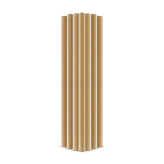 Fun Gaïa Straight Natural Brown Straws 6x197mm [50pcs x 1pkt]