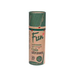 Fun Gaïa Straight Natural Brown Straws 8x197mm [30pcs x 1pkt]