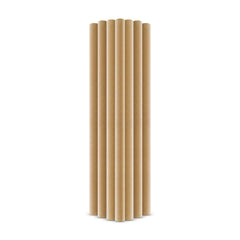 Fun Gaïa Straight Natural Brown Straws 8x197mm [30pcs x 1pkt]