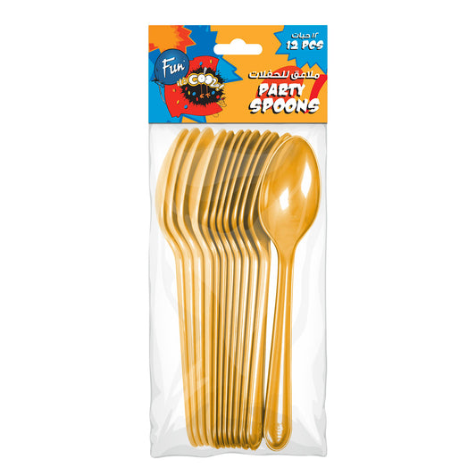 Fun® Heavy-Duty Golden Spoons [12pcs x 1pkt]