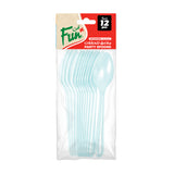 Fun® Heavy-Duty Colour Plastic Spoon - Light Blue [P:12pcsx1pkt]