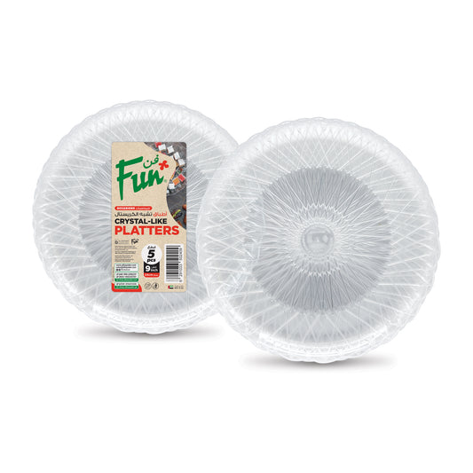 Fun® Crystal-Like Plastic Plates Pack of 5