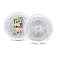 Fun Crystal-Like Plastic Clear Platters [5pcs x 1pkt]