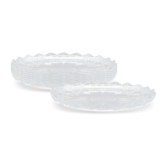 Fun® Crystal-Like Plastic Plates Pack of 5