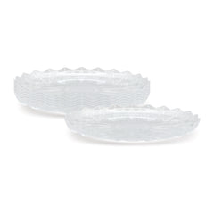 Fun Crystal-Like Plastic Clear Platters [5pcs x 1pkt]