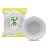 Fun® Plastic White Bowl 15cm [50pcs x 1pkt]