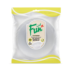 Fun® Plastic White Bowls 15cm [50pcs x 1pkt]