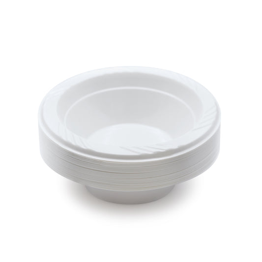 Fun® Plastic White Bowls 15cm [50pcs x 1pkt]