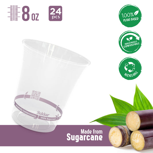 Fun® Sukkar Clear Cup 8oz [12pcs x 1pkt]