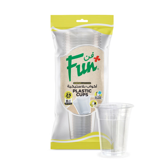 Fun® Plastic Clear Cups 8, 12, and 20oz