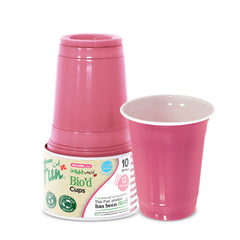 Fun Bio'd Blush Pink Cups 12oz [10pcs x 1pkt]