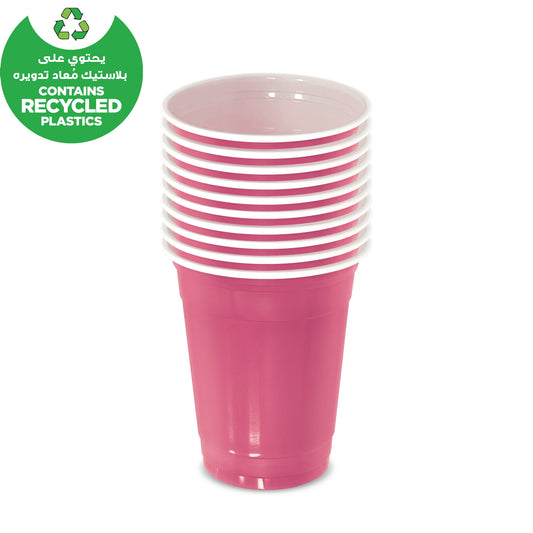 Fun Biod Blush Pink Cups 12oz [10pcs x 1pkt] - CRP