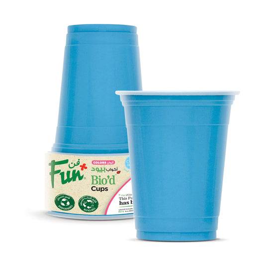 Fun® Bio'd Sky Blue Cup 12oz [10pcs x 1pkt]