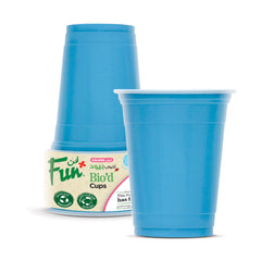 Fun Bio'd Sky Blue Cups 12oz [10pcs x 1pkt]