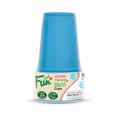 Fun Bio'd Sky Blue Cups 12oz [10pcs x 1pkt]