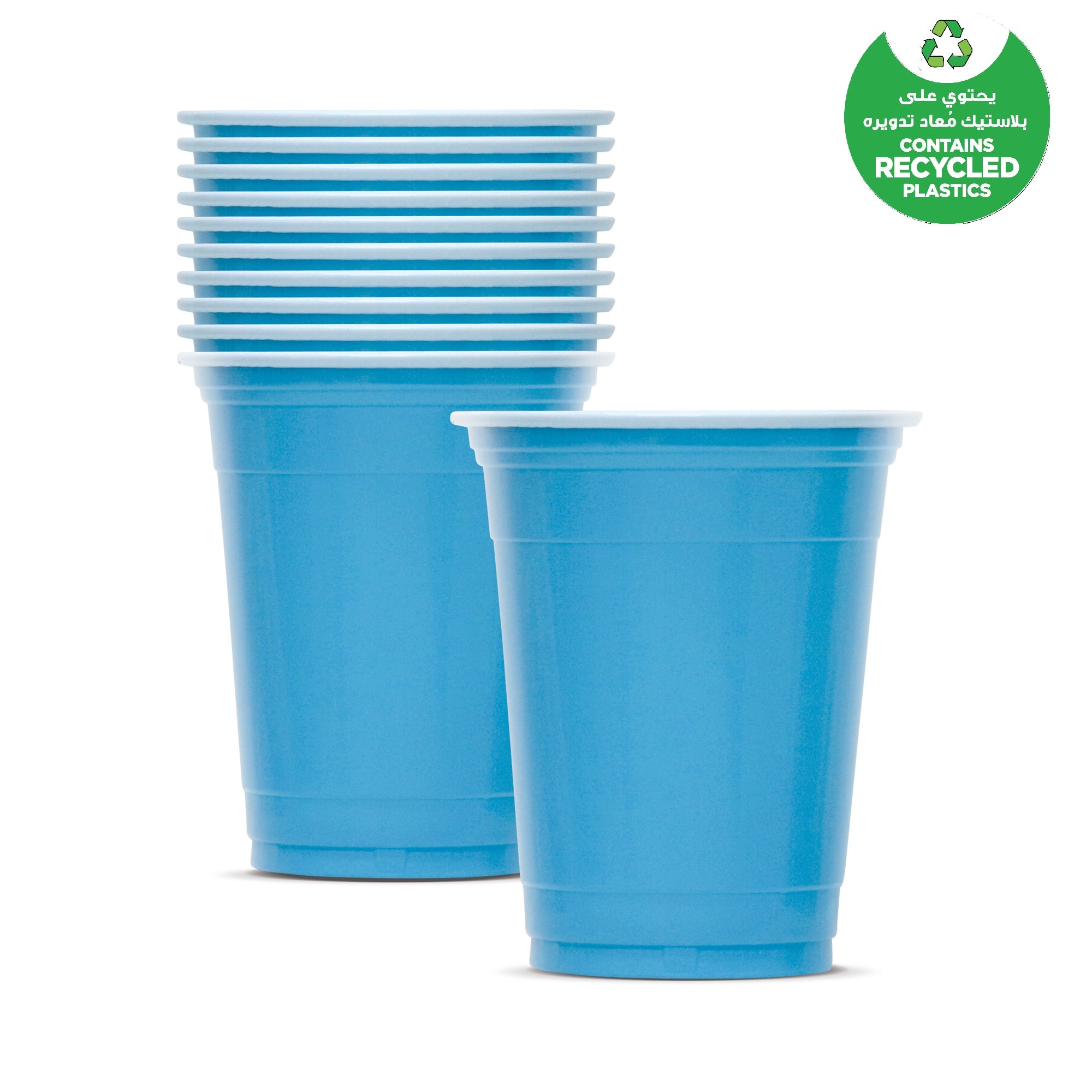 Fun Biod Sky Blue Cups 12oz [10pcs x 1pkt] - CRP