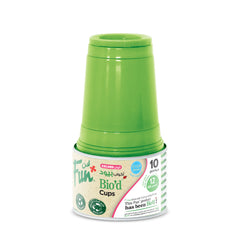Fun Bio'd Kiwi Green Cups 12oz [10pcs x 1pkt]