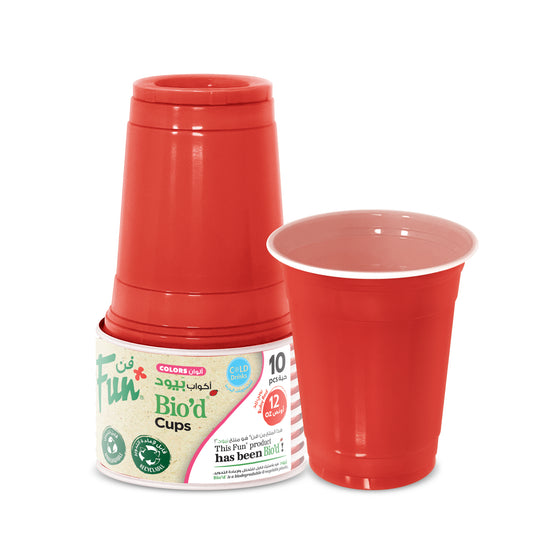 Fun® Bio'd Ruby Red Cup 12oz [10pcs x 1pkt]