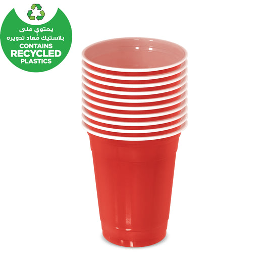 Fun Biod Ruby Red Cups 12oz [10pcs x 1pkt] - CRP