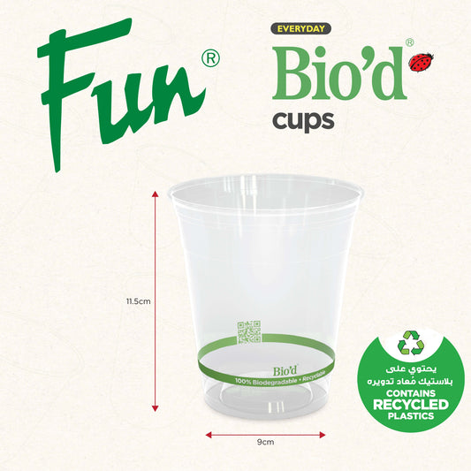 Fun Biod Clear Cups 16oz [15pcs x 1pkt] - CRP