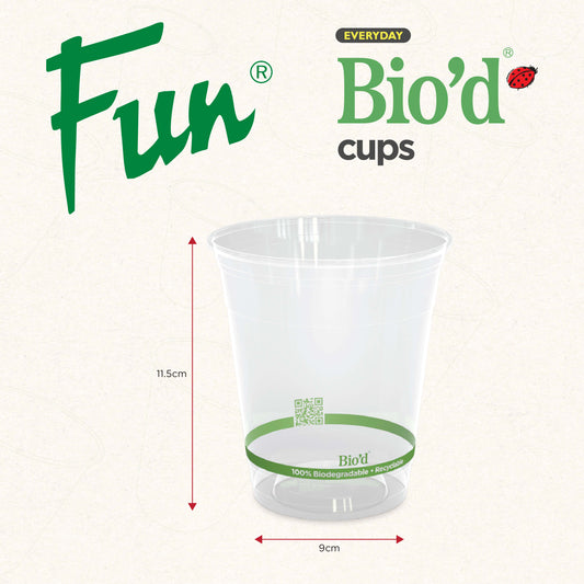 Fun® Bio'd Clear Cup 16oz [15pcs x 1pkt]