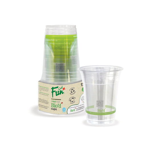 Fun® Bio'd Clear Cup 16oz [15pcs x 1pkt]