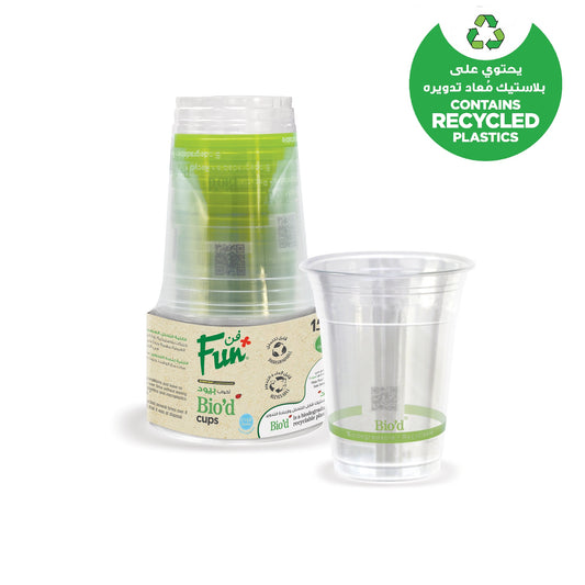 Fun Biod Clear Cups 16oz [15pcs x 1pkt] - CRP
