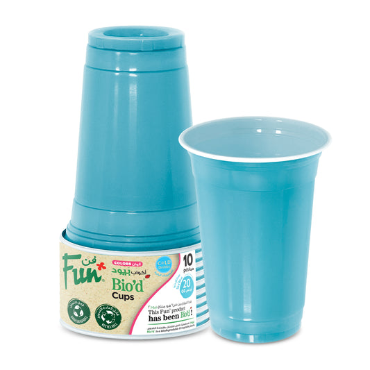 Fun® Bio'd Sky Blue Cup 20oz [10pcs x 1pkt]