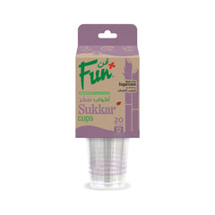 Fun Sukkar Clear Cups 20oz [12pcs x 1pkt]