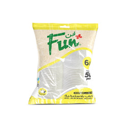 Fun® Plastic White Cups 6oz [50pcs x 1pkt]