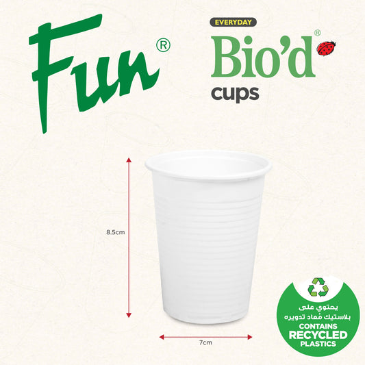 Fun Biod White Cups 5oz [25pcs x 1pkt] - CRP