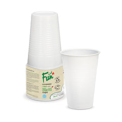 Fun Bio'd White Cups 5oz [25pcs x 1pkt]