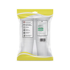 Fun® Plastic White Cups 6oz [50pcs x 1pkt]