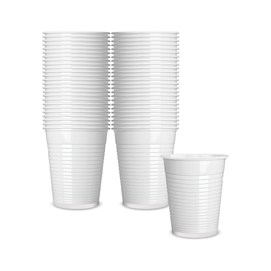 Fun® Plastic White Cups 6oz [50pcs x 1pkt]