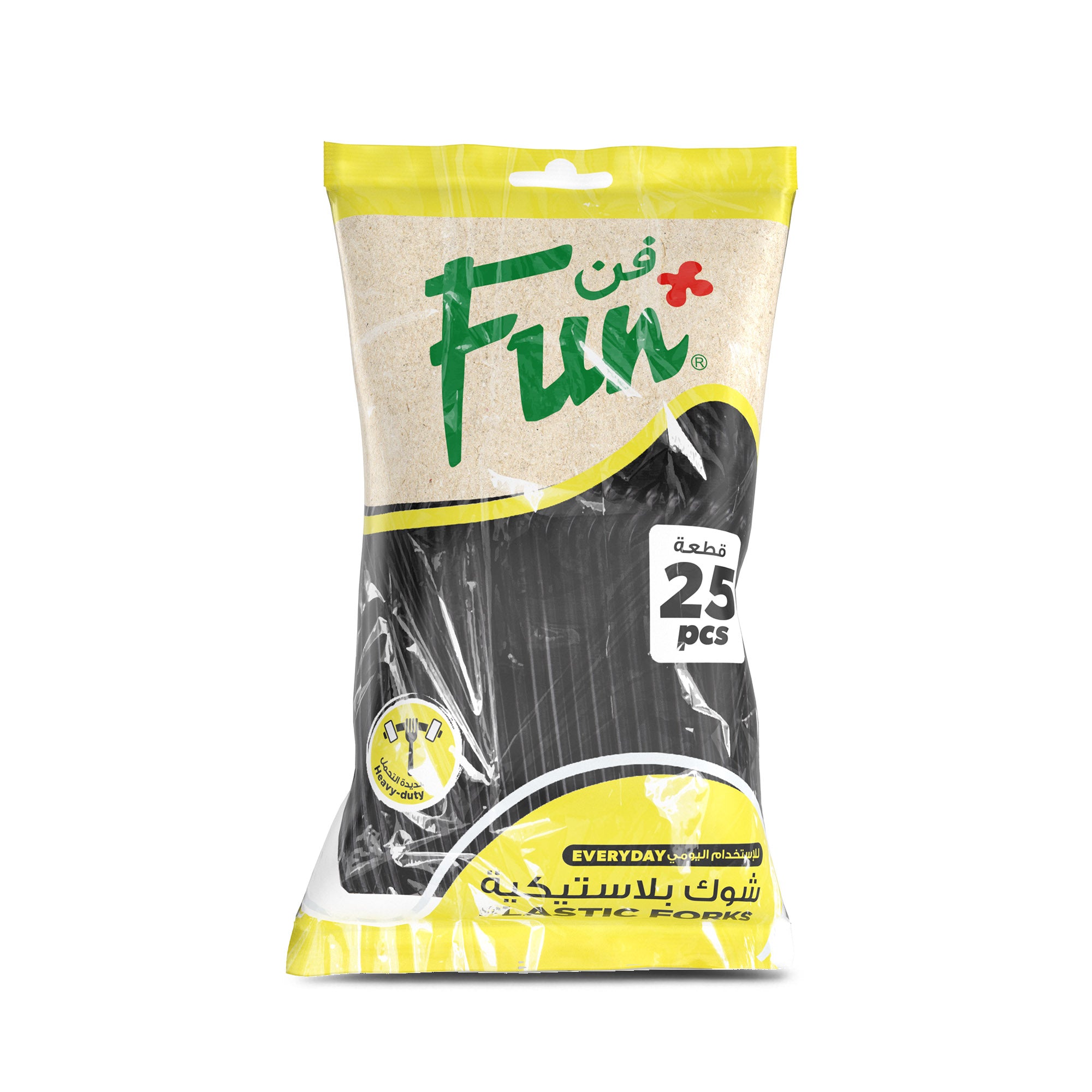 Fun Heavy-Duty Plastic Black Forks 7in [25pcs x 1pkt] - CRP