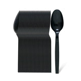 Fun® Heavy Duty Plastic Spoon Black 25 Pcs