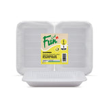 Fun® Rectangular Plastic White Tray No.1 [1Kg]