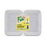 Fun® Rectangular Plastic White Tray No.1 [1Kg]