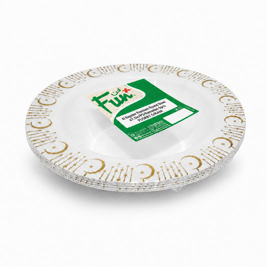 Fun Premium PS Round Bowls Ø7.5in – Ramadan Design [6pcs × 1bag]