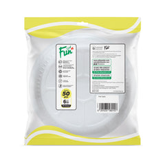 Fun® Plastic White Plates 15, 18 and 22cm
