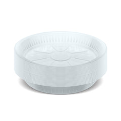 Fun® Plastic White Plates 15, 18 and 22cm