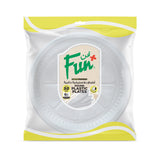 Fun® Plastic White Plate 22cm PP [25pcs x 1pkt]