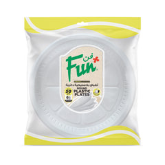 Fun® Plastic White Plates 15, 18 and 22cm