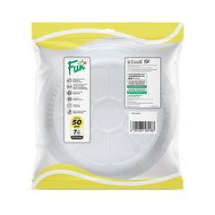 Fun® Plastic White Plates 15, 18 and 22cm