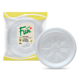 Fun® Plastic White Plate 22cm PP [25pcs x 1pkt]